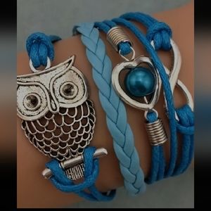 Owl bracelet with infinity sign